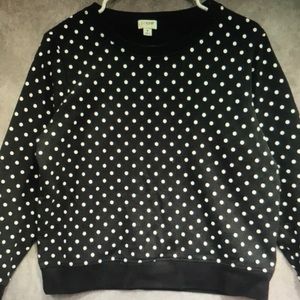 Black polka dot sweatshirt